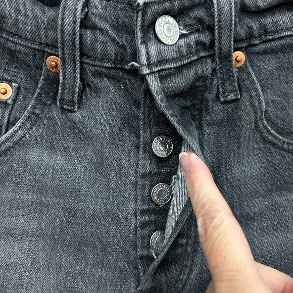 Levi's 501 Premium Original Fit Cut Off Shorts Women's Size 26 Button Fly Denim - Picture 4 of 13